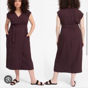 Everlane Japanese Goweave Short Sleeve Wrap Dress SZ 4